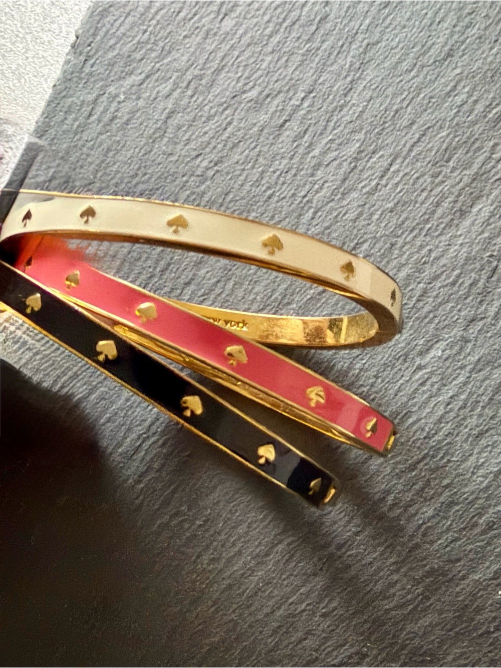 Kate Spade Enamel Bangle Stackable Set (3) - Picture 2 of 14